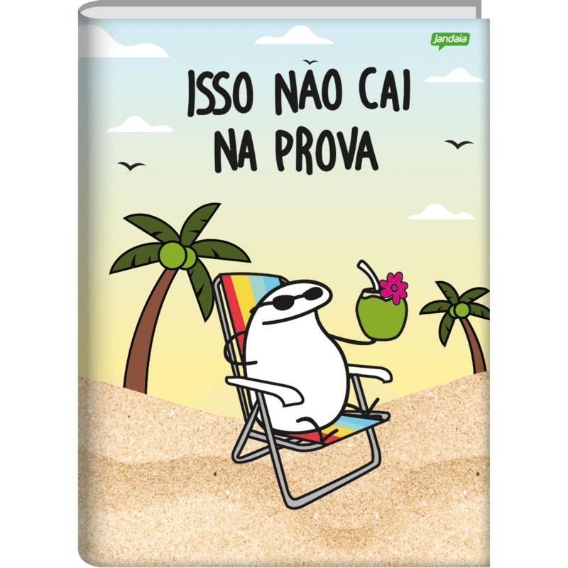 CADERNO BROCHURAO CAPA DURA 80 FOLHAS FLORK JANDAIA - REF. 73609 - PACOTE COM 5 UNIDADES