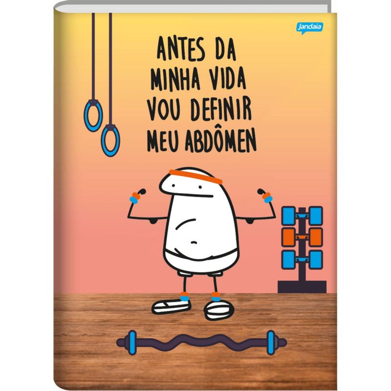 CADERNO BROCHURAO CAPA DURA 80 FOLHAS FLORK JANDAIA - REF. 73609 - PACOTE COM 5 UNIDADES