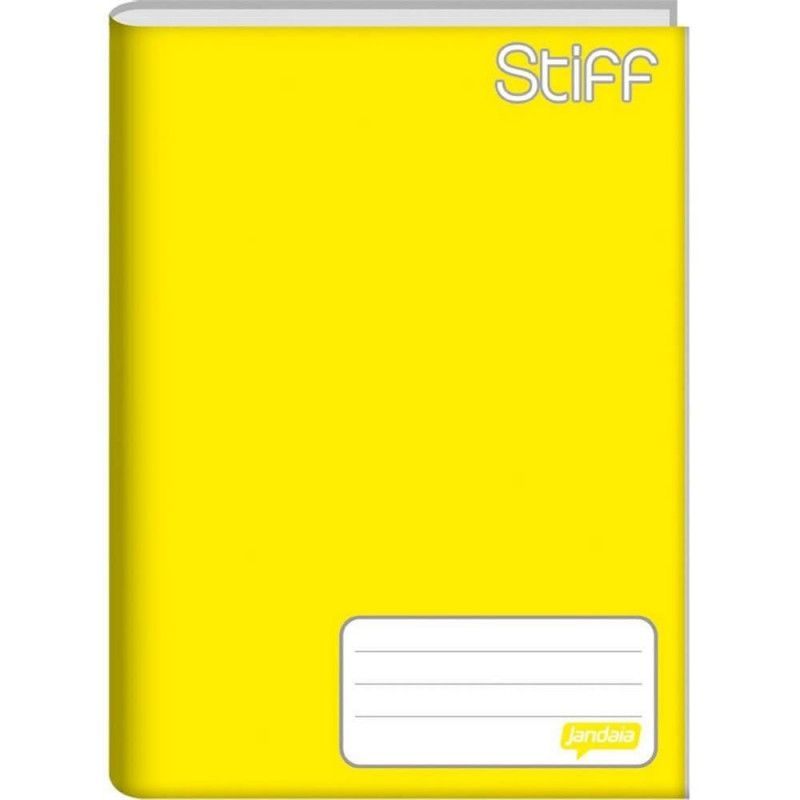 CADERNO BROCHURAO CAPA DURA 96 FOLHAS STIFF JANDAIA - REF. 00061 AMARELO - PACOTE COM 5 UNIDADES