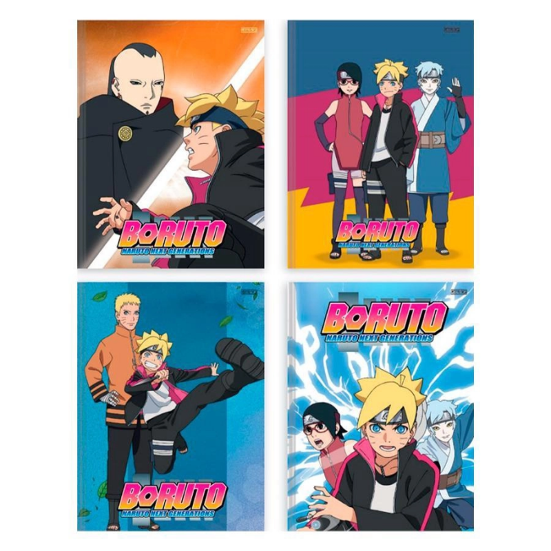 CADERNO BROCHURAO CAPA DURA 80 FOLHA BORUTO SAO DOMINGOS - REF. 223086 - PACOTE COM 5 UNIDADES