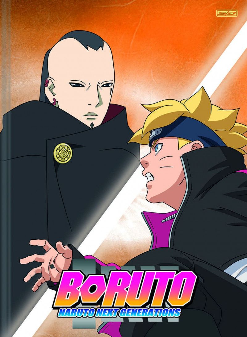 CADERNO BROCHURAO CAPA DURA 80 FOLHA BORUTO SAO DOMINGOS - REF. 223086 - PACOTE COM 5 UNIDADES
