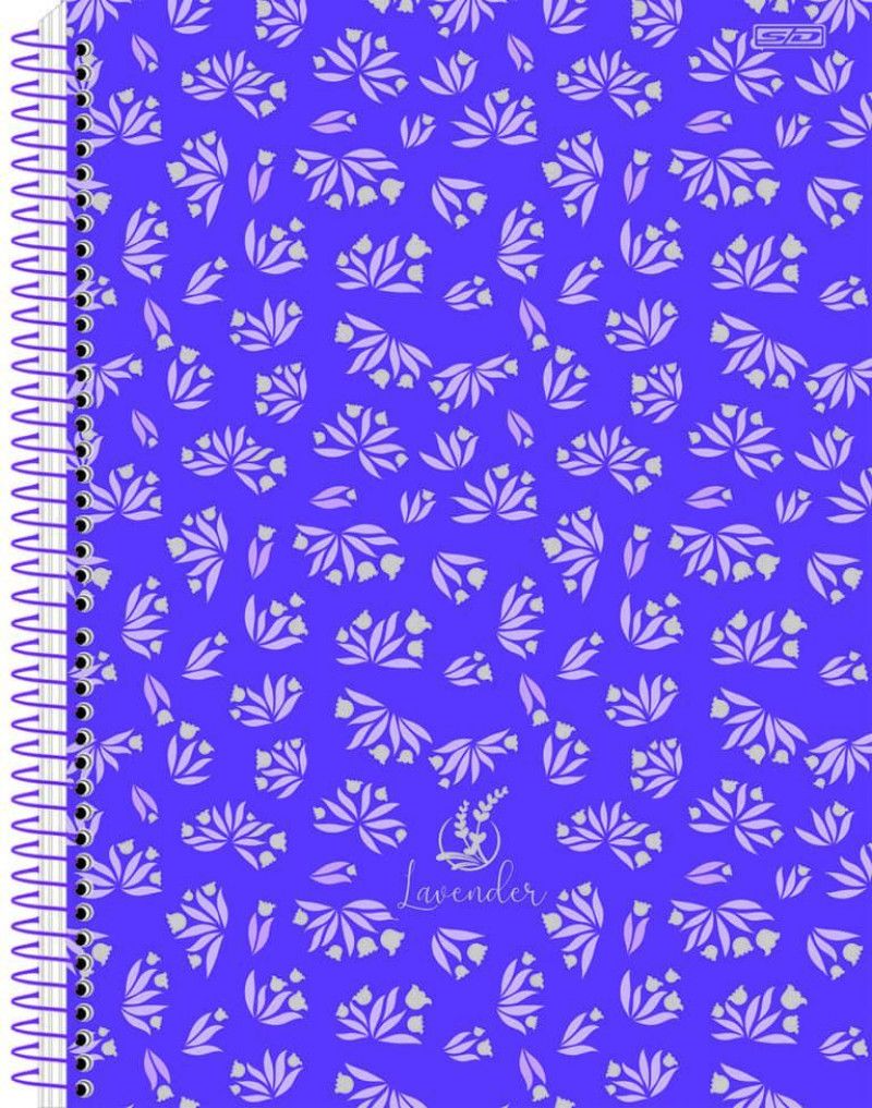 CADERNO 1 MATERIA CAPA DURA 80 FOLHAS LAVENDER SAO DOMINGOS - REF. 233299 - PACOTE COM 4 UNIDADES