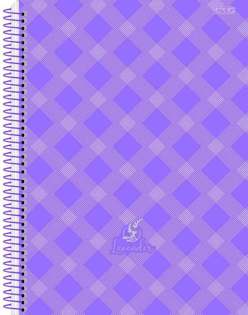 CADERNO 1 MATERIA CAPA DURA 80 FOLHAS LAVENDER SAO DOMINGOS - REF. 233299 - PACOTE COM 4 UNIDADES