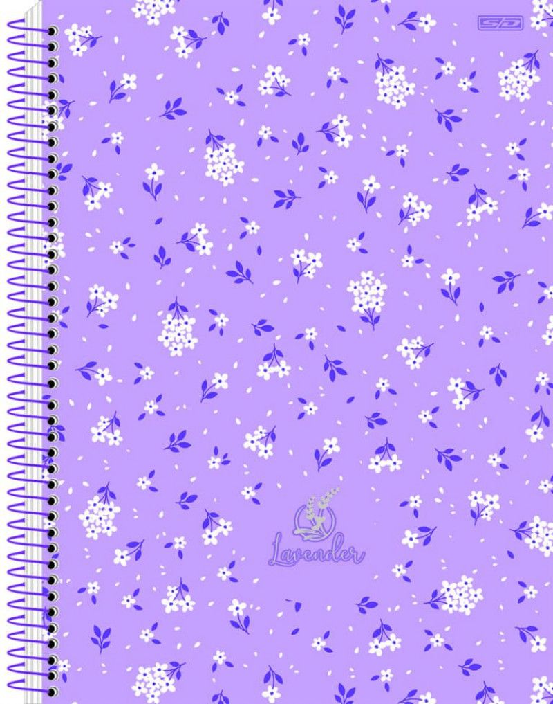 CADERNO 1 MATERIA CAPA DURA 80 FOLHAS LAVENDER SAO DOMINGOS - REF. 233299 - PACOTE COM 4 UNIDADES
