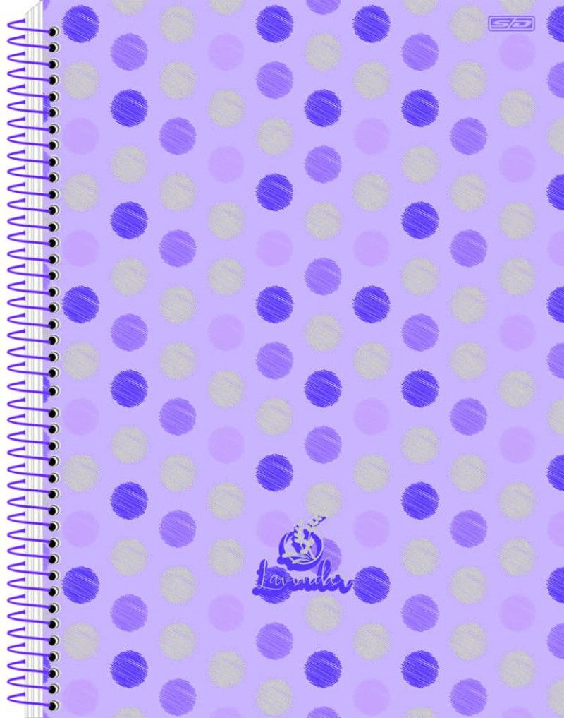 CADERNO 1 MATERIA CAPA DURA 80 FOLHAS LAVENDER SAO DOMINGOS - REF. 233299 - PACOTE COM 4 UNIDADES
