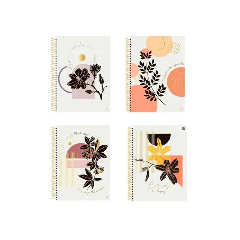 CADERNO ESPIRAL CAPA DURA 1/4 80 FOLHAS MULHER SAO DOMINGOS - REF. 232013 - PACOTE COM 10 UNIDADES