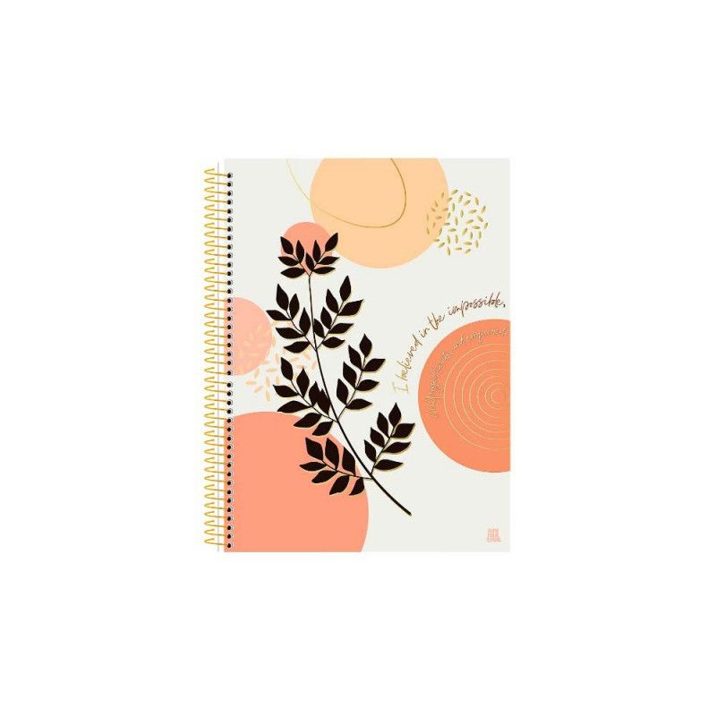CADERNO ESPIRAL CAPA DURA 1/4 80 FOLHAS MULHER SAO DOMINGOS - REF. 232013 - PACOTE COM 10 UNIDADES