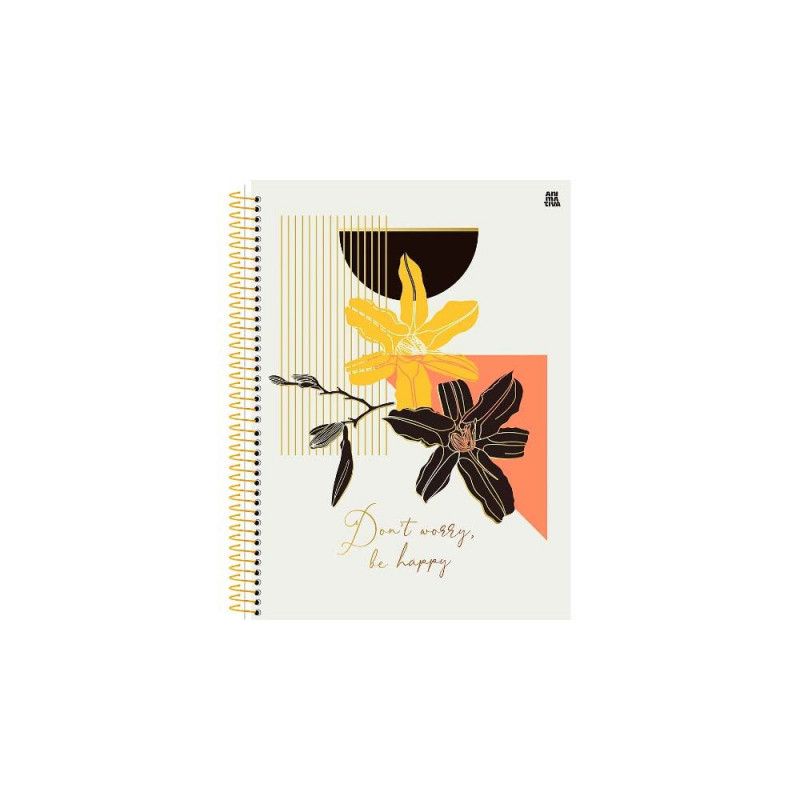 CADERNO ESPIRAL CAPA DURA 1/4 80 FOLHAS MULHER SAO DOMINGOS - REF. 232013 - PACOTE COM 10 UNIDADES