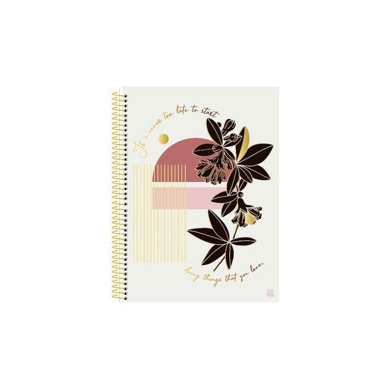 CADERNO ESPIRAL CAPA DURA 1/4 80 FOLHAS MULHER SAO DOMINGOS - REF. 232013 - PACOTE COM 10 UNIDADES