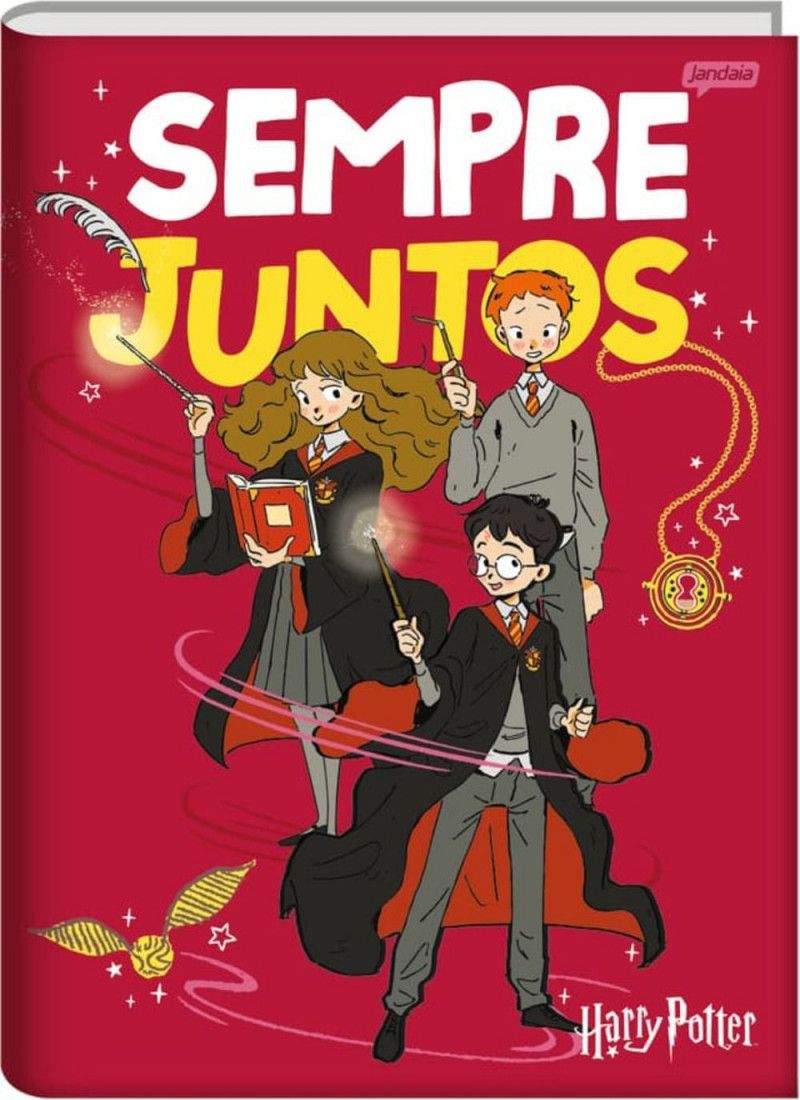 CADERNO BROCHURAO CAPA DURA 96 FOLHAS HARRY POTTER JANDAIA - REF. 65321 - PACOTE COM 5 UNIDADES