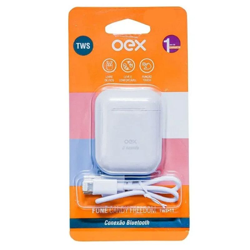 FONE DE OUVIDO BLUETOOTH CANDY FREEDOM OEX - REF. TWS11 - 1 UNIDADE