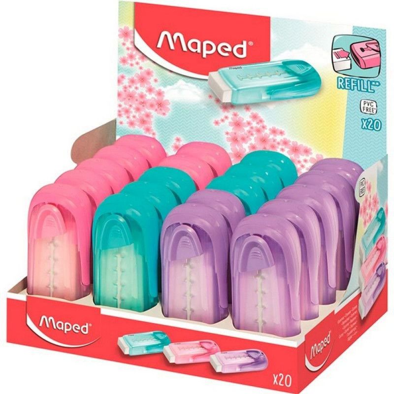 BORRACHA ESTILETE PASTEL MAPED - 122011 - CAIXA COM 20 UNIDADES