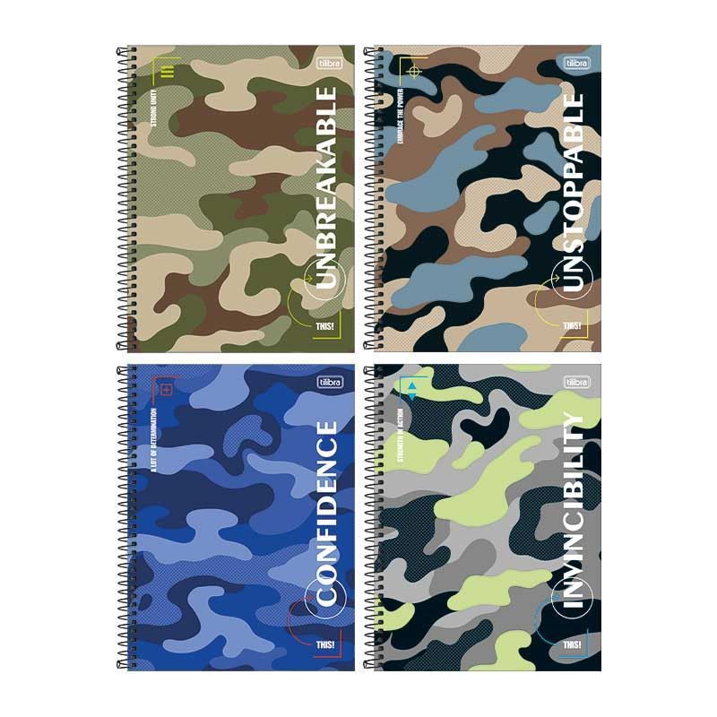 CADERNO 20 MATERIAS CAPA DURA 320 FOLHAS HIDE TILIBRA - REF. 30552 - PACOTE COM 2 UNIDADES