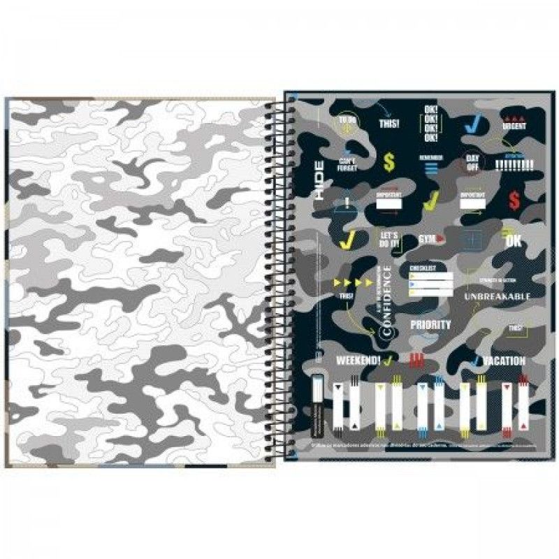 CADERNO 20 MATERIAS CAPA DURA 320 FOLHAS HIDE TILIBRA - REF. 30552 - PACOTE COM 2 UNIDADES