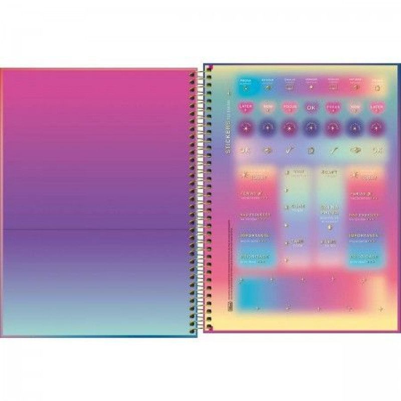 CADERNO 10 MATERIAS CAPA DURA 160 FOLHAS GREAT TILIBRA - REF. 34254 - PACOTE COM 4 UNIDADES