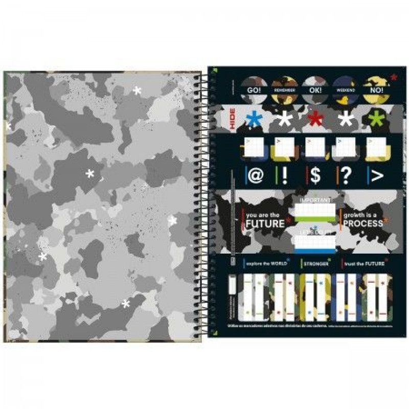 CADERNO 1 MATERIA CAPA DURA 80 FOLHAS HIDE TILIBRA - REF. 29438 - PACOTE COM 4 UNIDADES