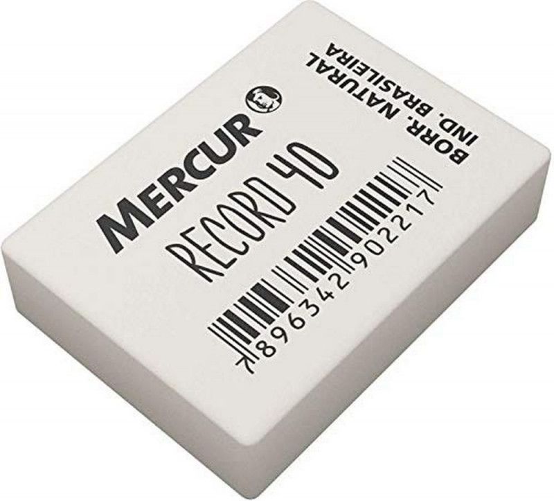 BORRACHA BRANCA RECORD 40 MERCUR - REF. B0101005-01 - CAIXA COM 40 UNIDADES