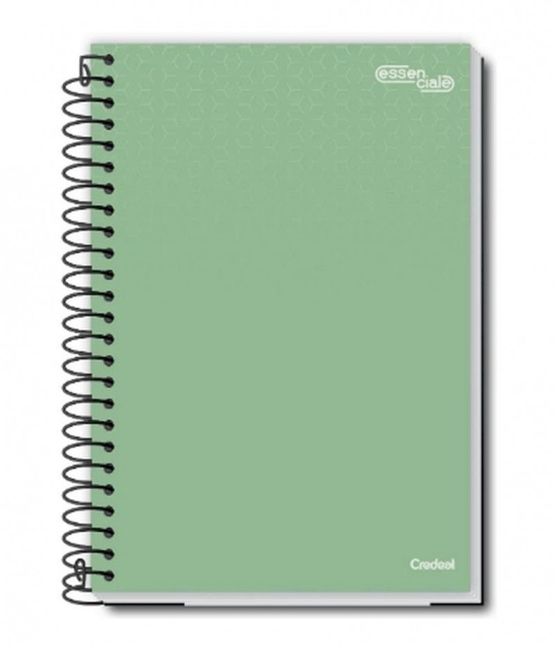 CADERNO 20 MATERIAS CAPA DURA 280 FOLHAS ESSENCIALE CREDEAL - REF. 277225 - PACOTE COM 2 UNIDADES