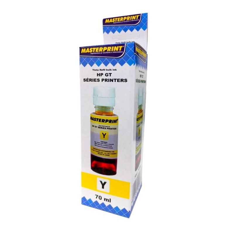 TINTA HP COMPATIVEL 70ML GT MASTERPRINT - YELLOW - 1 UNIDADE