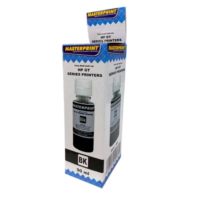 TINTA HP COMPATIVEL 90ML GT BLACK MASTERPRINT - 1 UNIDADE