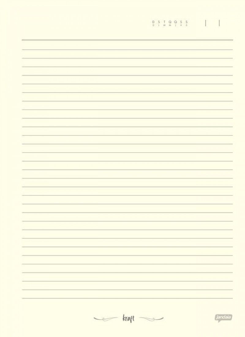 CADERNO 1 MATERIA CAPA DURA 80 FOLHS KRAFT GOLD JANDAIA - REF. 71397 - PACOTE COM 4 UNIDADES