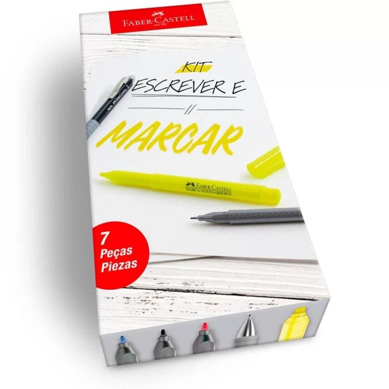 KIT ESCRITA COM 7 PECAS FABER-CASTELL - REF. KIT/ESCRITA - 1 UNIDADE