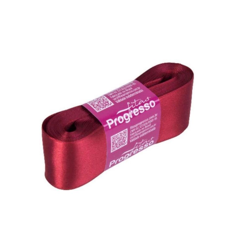 FITA CETIM 38MM COM 10 METROS VINHO PROGRESSO - REF. CF009 389 - 1 UNIDADE