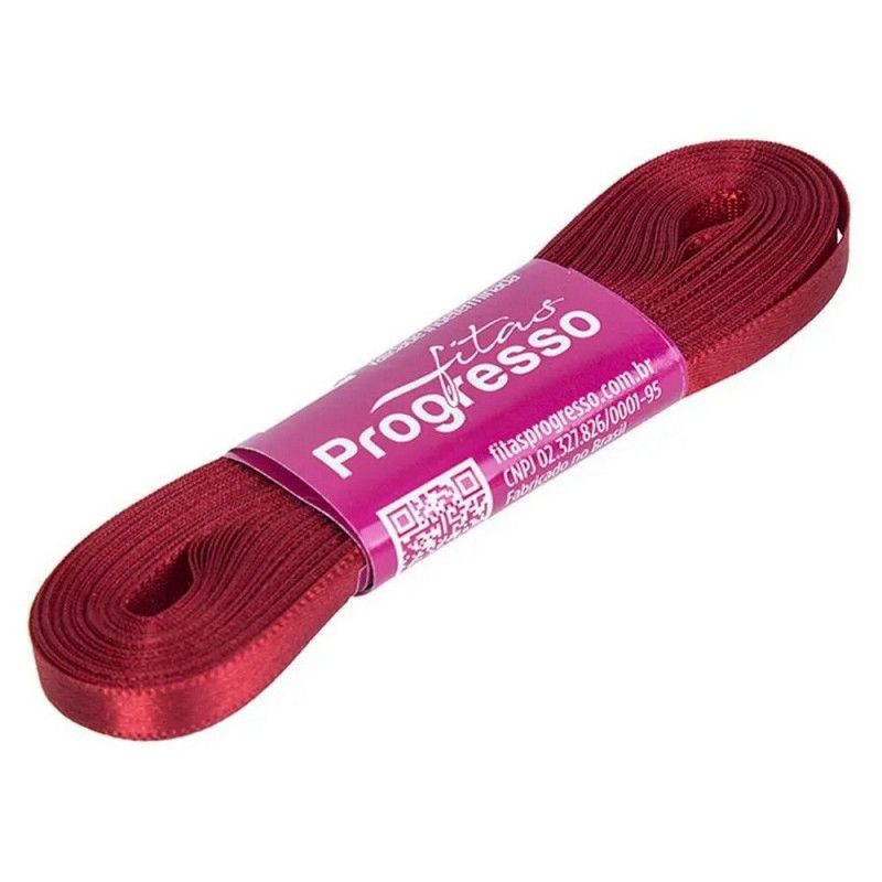 FITA CETIM 7MM COM 10 METROS VINHO PROGRESSO - REF. CF001 389 - 1 UNIDADE