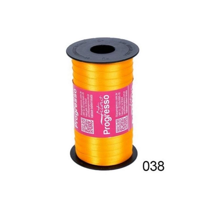 FITA DE CETIM 7MM COM 100M PROGRESSO - REF. CF001 038 - 1 UNIDADE