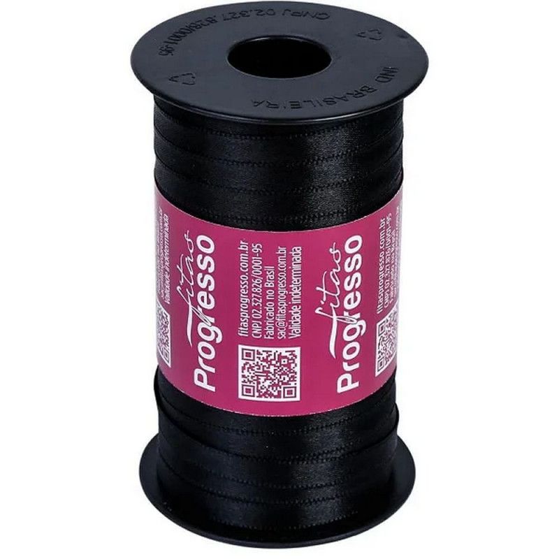 FITA DE CETIM 7MM COM 100M PROGRESSO - REF. CF001 219 - 1 UNIDADE