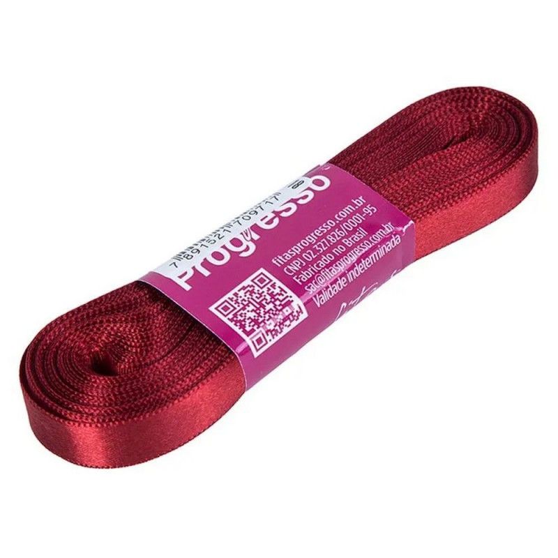 FITA CETIM 10MM COM 10 METROS VINHO PROGRESSO - REF. CF002 389 - 1 UNIDADE