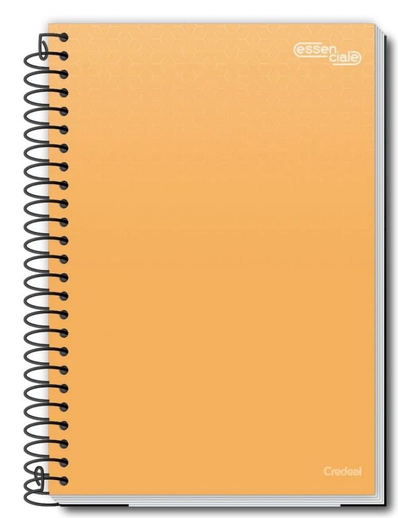 CADERNO ESPIRAL 1/4 200 FOLHAS ESSENCIALE CREDEAL - REF. 277249 - PACOTE COM 5 UNIDADES