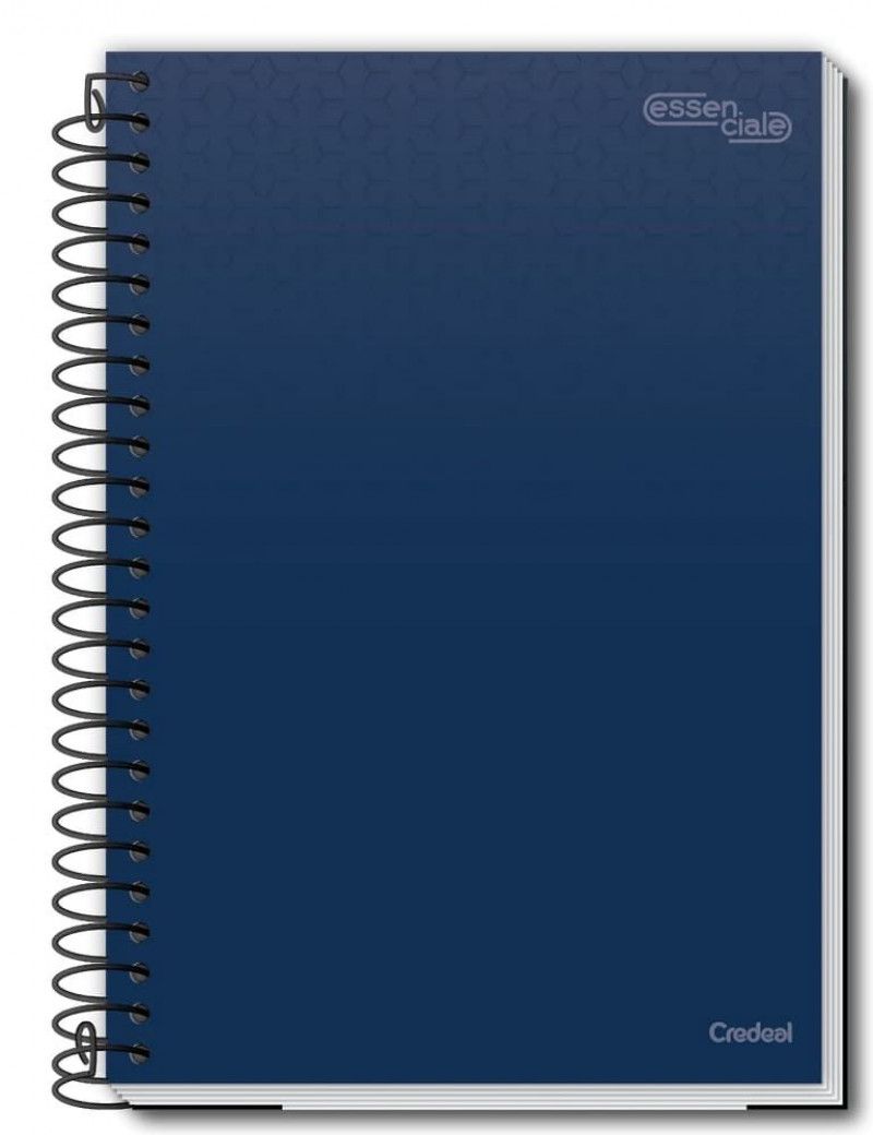 CADERNO ESPIRAL 1/4 200 FOLHAS ESSENCIALE CREDEAL - REF. 277249 - PACOTE COM 5 UNIDADES