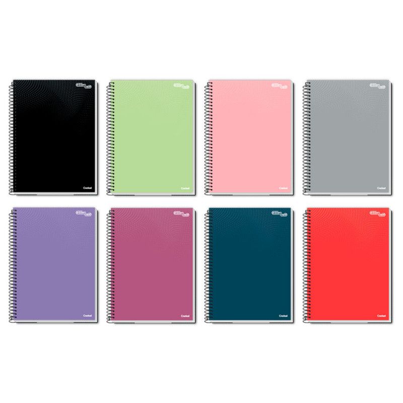 CADERNO 10 MATERIAS CAPA DURA 160 FOLHAS ESSENCIALE CREDEAL - REF. 277188 - PACOTE COM 3 UNIDADES