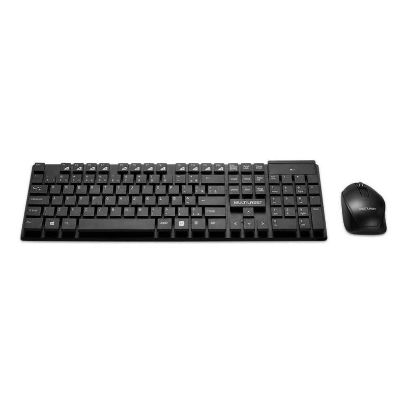 TECLADO E MOUSE COMBO SEM FIO TC251 MULTILASER - TC251 1 UNIDADE