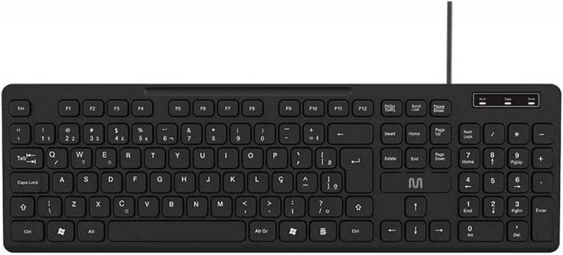 TECLADO BASICO USB PRETO SOFT SILENCE MULTILASER - REF. TC144 - 1 UNIDADE