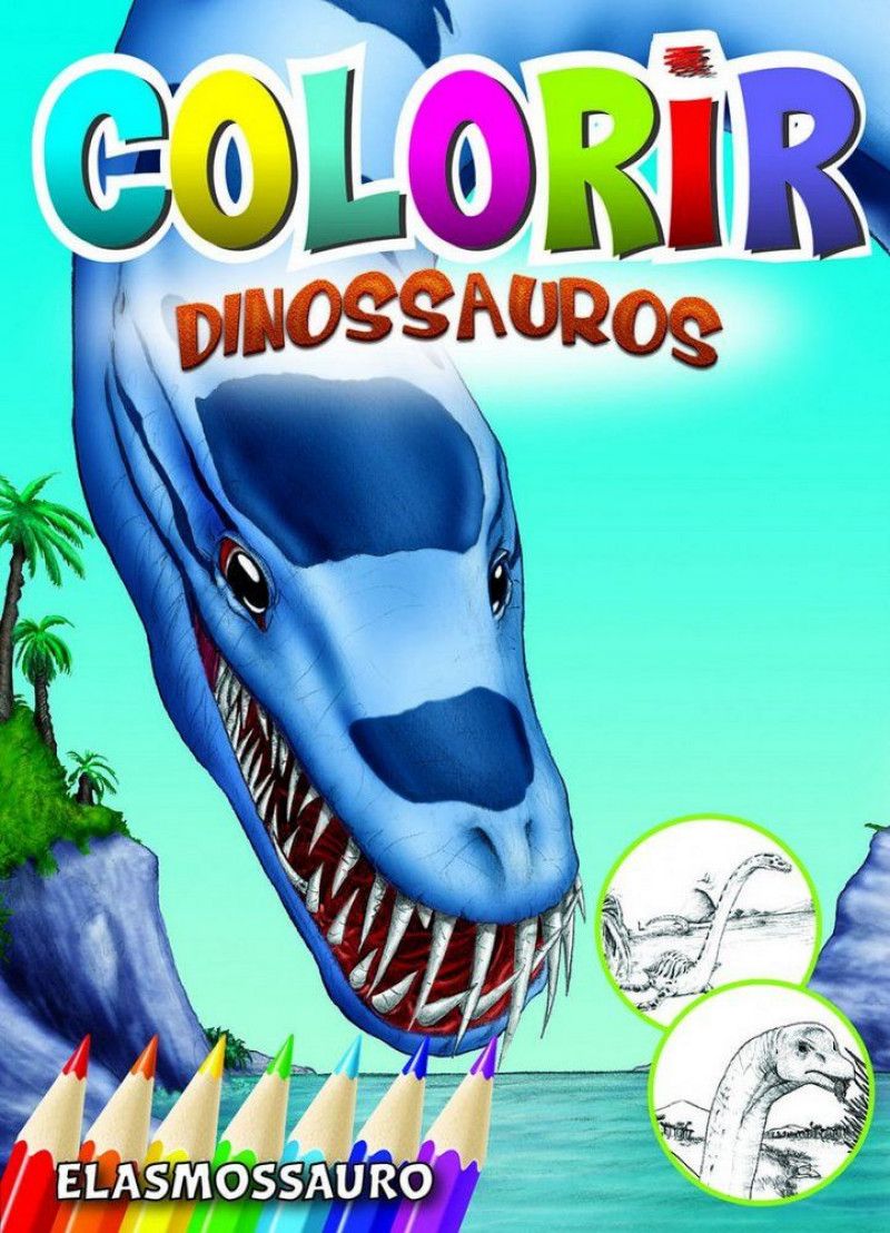 LIVRO PARA COLORIR DINOSSAUROS BICHO ESPERTO - REF. 5920-0 - PACOTE COM 8 UNIDADES