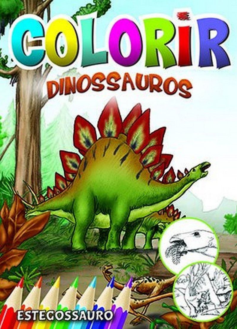 LIVRO PARA COLORIR DINOSSAUROS BICHO ESPERTO - REF. 5920-0 - PACOTE COM 8 UNIDADES