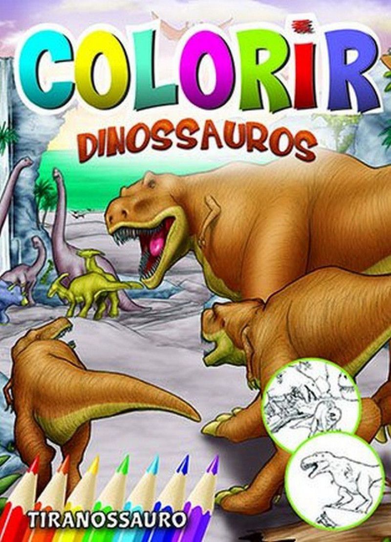 LIVRO PARA COLORIR DINOSSAUROS BICHO ESPERTO - REF. 5920-0 - PACOTE COM 8 UNIDADES