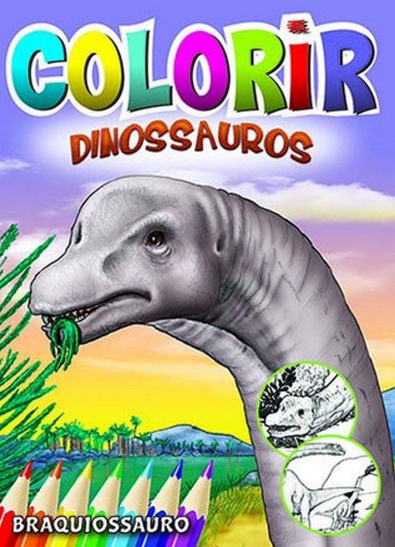 LIVRO PARA COLORIR DINOSSAUROS BICHO ESPERTO - REF. 5920-0 - PACOTE COM 8 UNIDADES