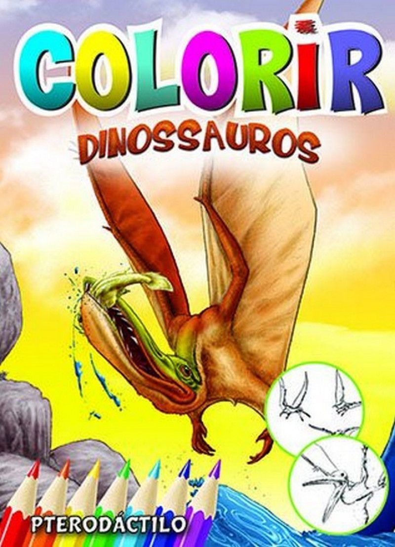 LIVRO PARA COLORIR DINOSSAUROS BICHO ESPERTO - REF. 5920-0 - PACOTE COM 8 UNIDADES