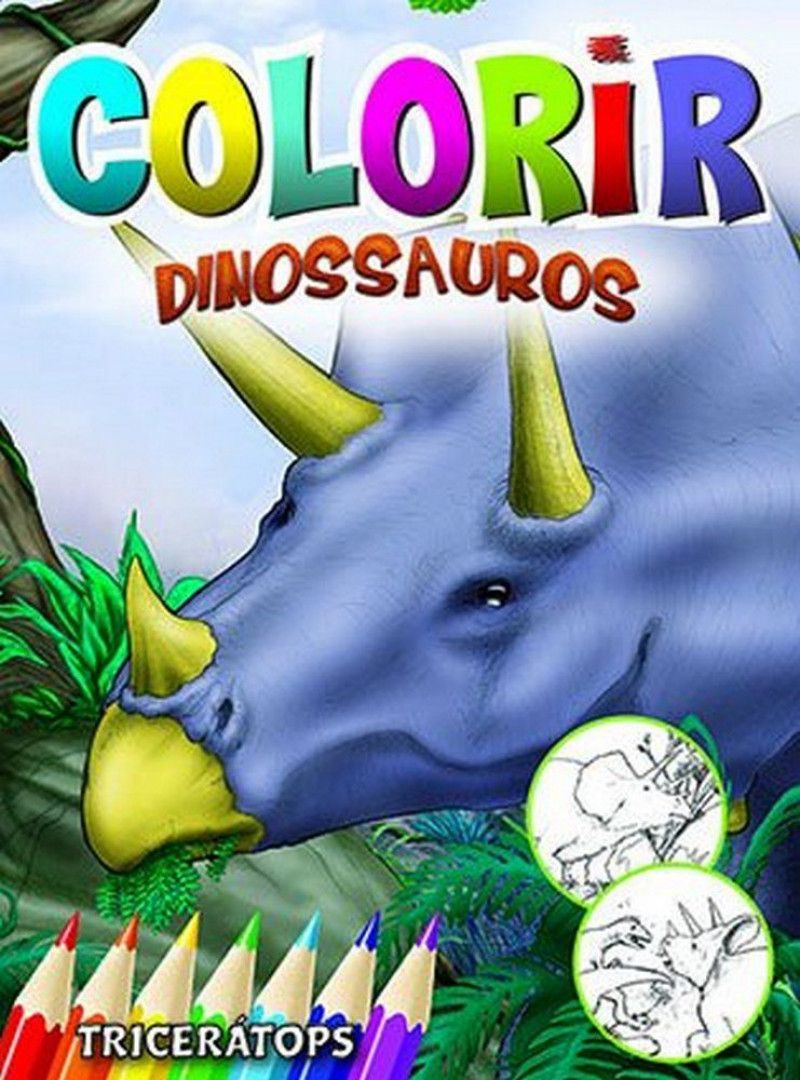 LIVRO PARA COLORIR DINOSSAUROS BICHO ESPERTO - REF. 5920-0 - PACOTE COM 8 UNIDADES
