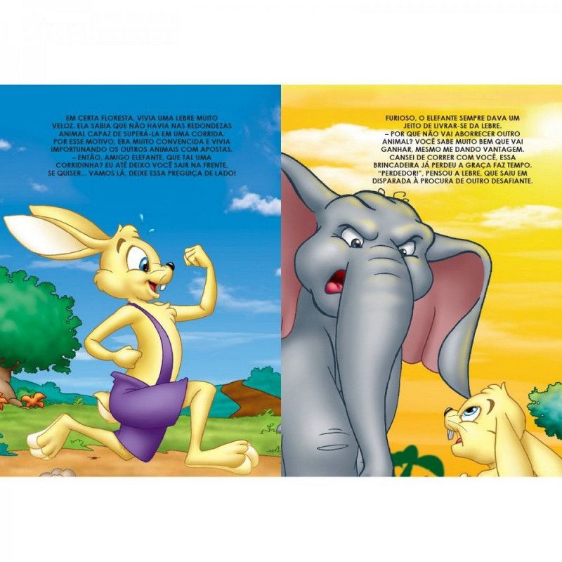 LIVRO DE HISTORIA INFANTIL FABULAS VOLUME 1 BICHO ESPERTO - REF. 5533-2 - PACOTE COM 3 UNIDADES