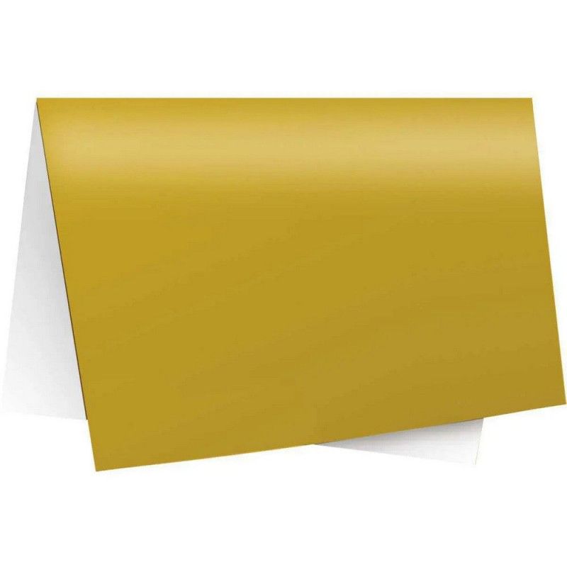 PAPEL LAMINADO 45X59CM DOURADO COM 40 FOLHAS CROMUS - REF. 578485 - 1 PACOTE 