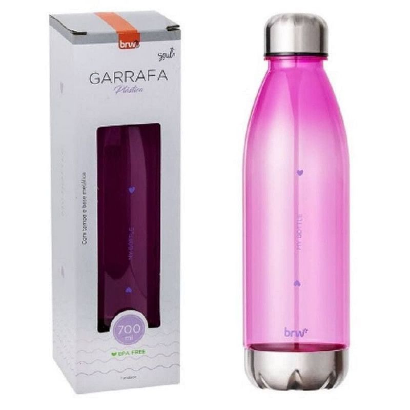 GARRAFA 700ML PLASTICA COM TAMPA BRW - REF. GA0220 LILAS - 1 UNIDADE