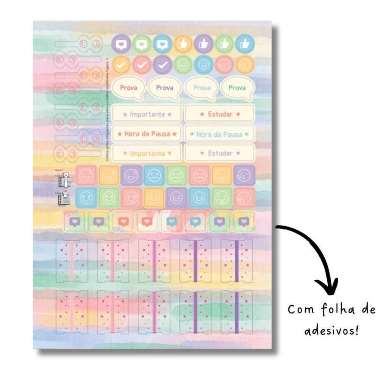 CADERNO 10 MATERIAS CAPA DURA 160FL LA CREME JANDAIA - REF. 69013 - PACOTE COM 4 UNIDADES