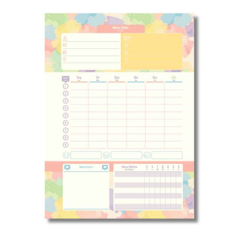 CADERNO 10 MATERIAS CAPA DURA 160FL LA CREME JANDAIA - REF. 69013 - PACOTE COM 4 UNIDADES