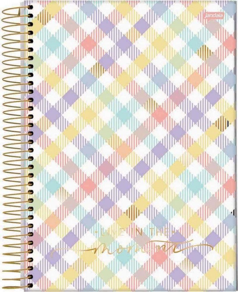 CADERNO 1 MATERIA CAPA DURA 80FL LA CREME JANDAIA - REF. 69016 - PACOTE COM 4 UNIDADES