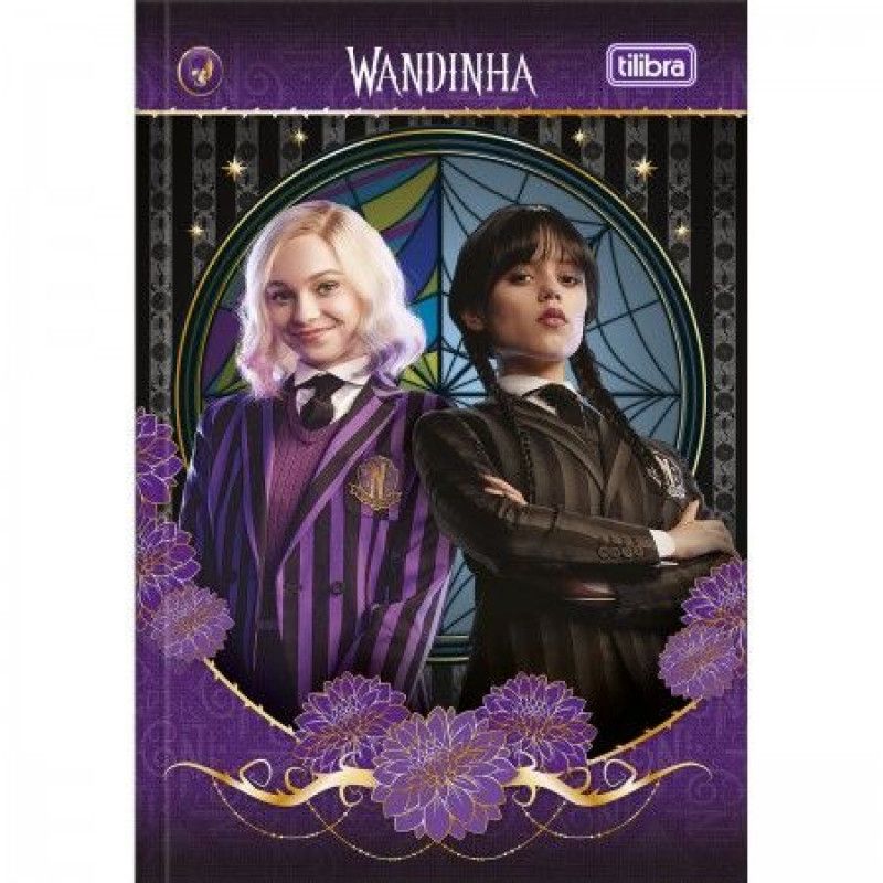 CADERNO BROCHURA CAPA DURA 1/4 WANDINHA 80 FOLHAS TILIBRA - REF. 34837 - PACOTE COM 5 UNIDADES