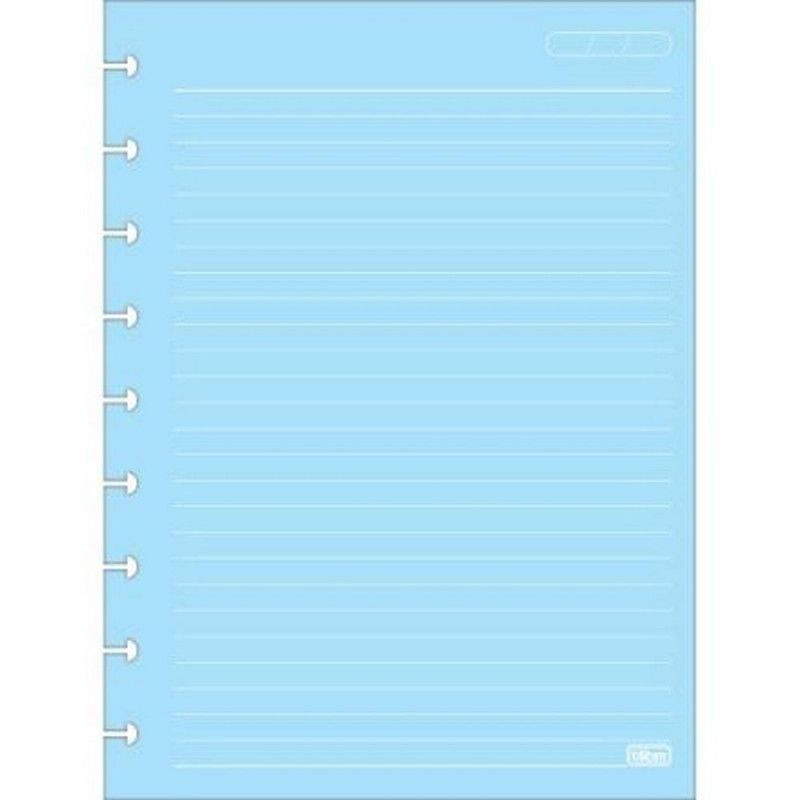BLOCO PARA FICHARIO 80 FOLHAS TILIDISCO COLORIDO TILIBRA - REF. 34180 - 1 UNIDADE